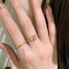 Romantic pink diamond engagement ring new in retro brushed star studded diamond Female Ring adjustable wedding