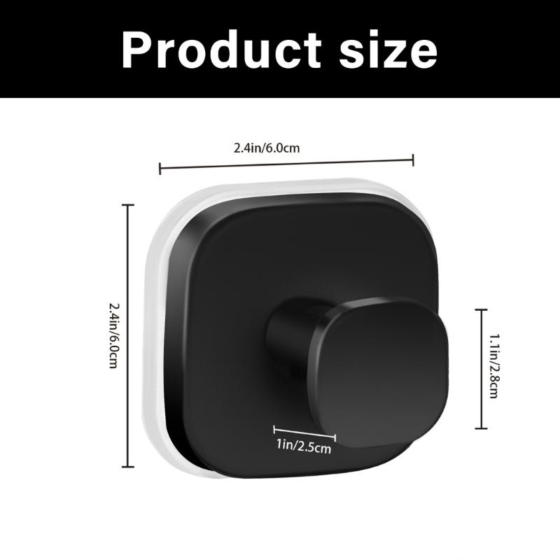 Stainless Steel Suction Hook for Bathroom Kitchen Adhesive Wall Hook Waterproof Rustproof