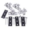 4Pcs Solar Panel Rotatable Elevation With Angle Bracket Roof Mounting Attachment Solar Panel Brackets Tilt Mounting Rail Support