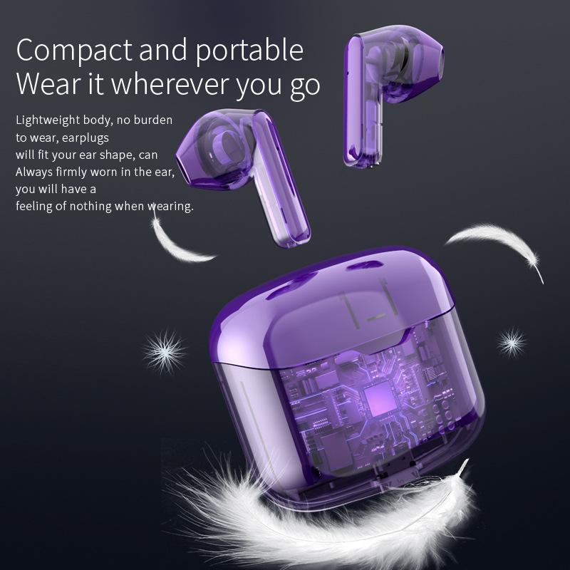 J225 cross-border semi-in-ear Bluetooth headset ultra-long life high power wireless headset transparent headset