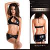 Sex underwear sexy three-point sexy highlight soft patent leather vest neck leather vest uniform