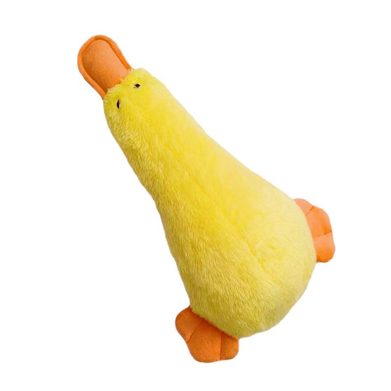 Colorful Squeaky Duck Toy For Dogs Durable Plush Chew Resistant Pet Training Toy