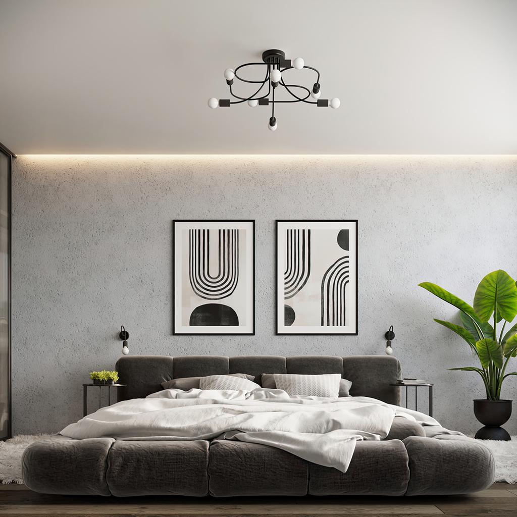 Ceiling Lamp Lumo 4 E27 Black Lumilo 14.459.55