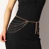 Versatile Multi-layer Simple Chain Body Chain Female, Retro Sexy Punk Metal Waist Chain