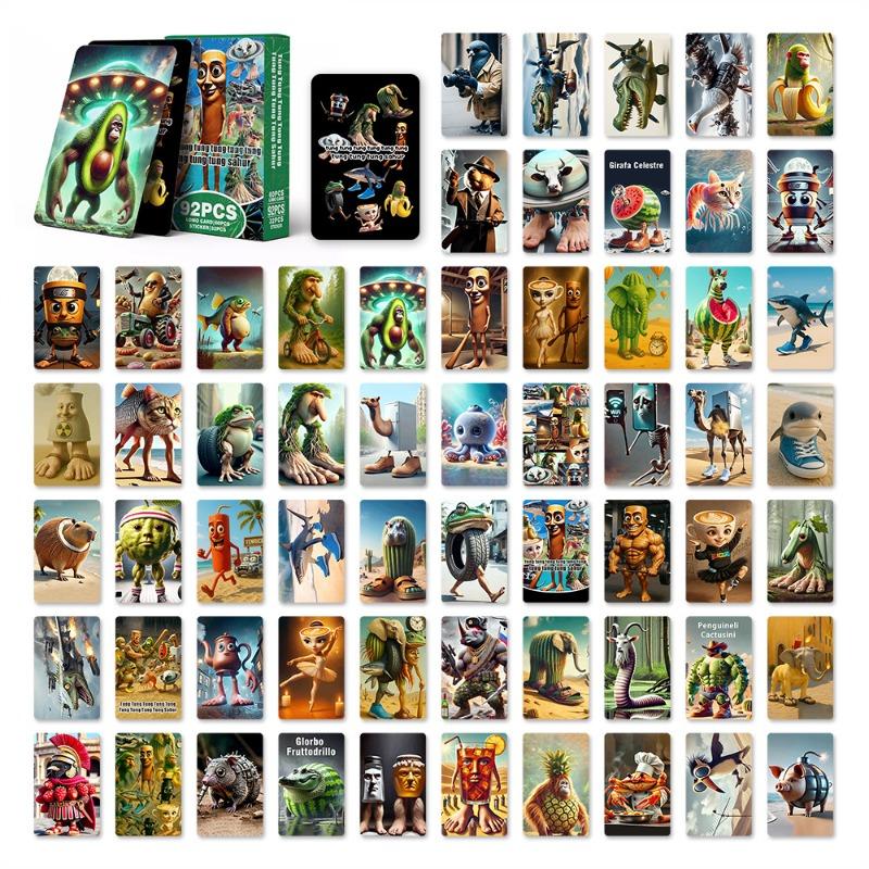 Anime Cartoon Tung Tungtung Sahur Toy Party Cosplay Game Card Collection Photos Gift