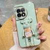 Applicable to OnePlus ACE2Pro mobile phone case electroplating all-inclusive 1 + 13 cartoon candy bear folding bracket anti-drop protection