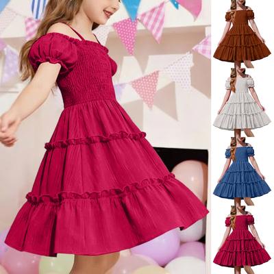 Mädchenkleid mit Puffärmeln - Kleinkind Prinzessinnen-Partykleid 3-7J