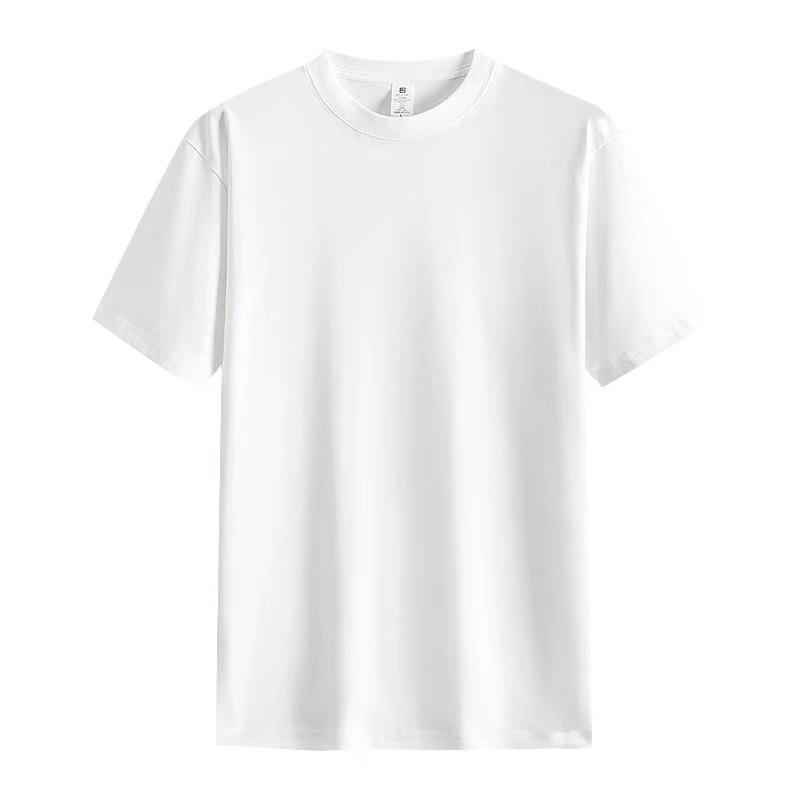 

Men s Trendy Loose Fit Round Neck Cotton T-shirt - 210g Combed Cotton, Short Sleeve, Plain Color Triple XL белый