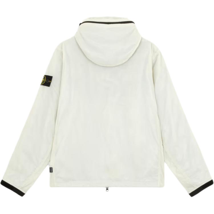 Stone Island Logo Color Block Hooded Zip Long Sleeve Jacket Men jackets Off-White 8115Q0425-V0097