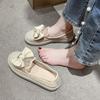 Single Shoes Women's New Spring and Summer One-pedal Flat Shoes Fisherman Shoes Thick-soled Breathable Mesh Yarn