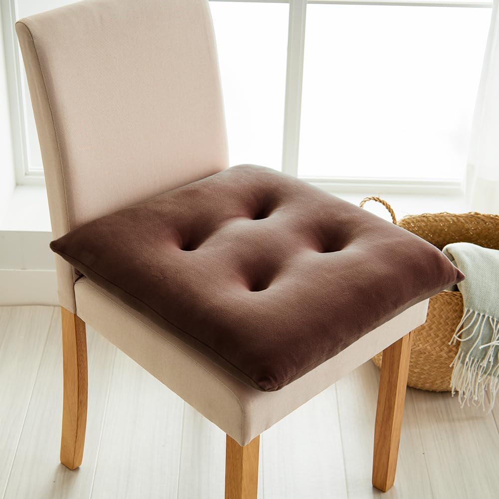 

BELLUNA Micro Seat Thick Micro Antibacterial and Soft Chair Chair Winter Solid Cotton With Dining Chair Easy to For Simple Cushion, Material,