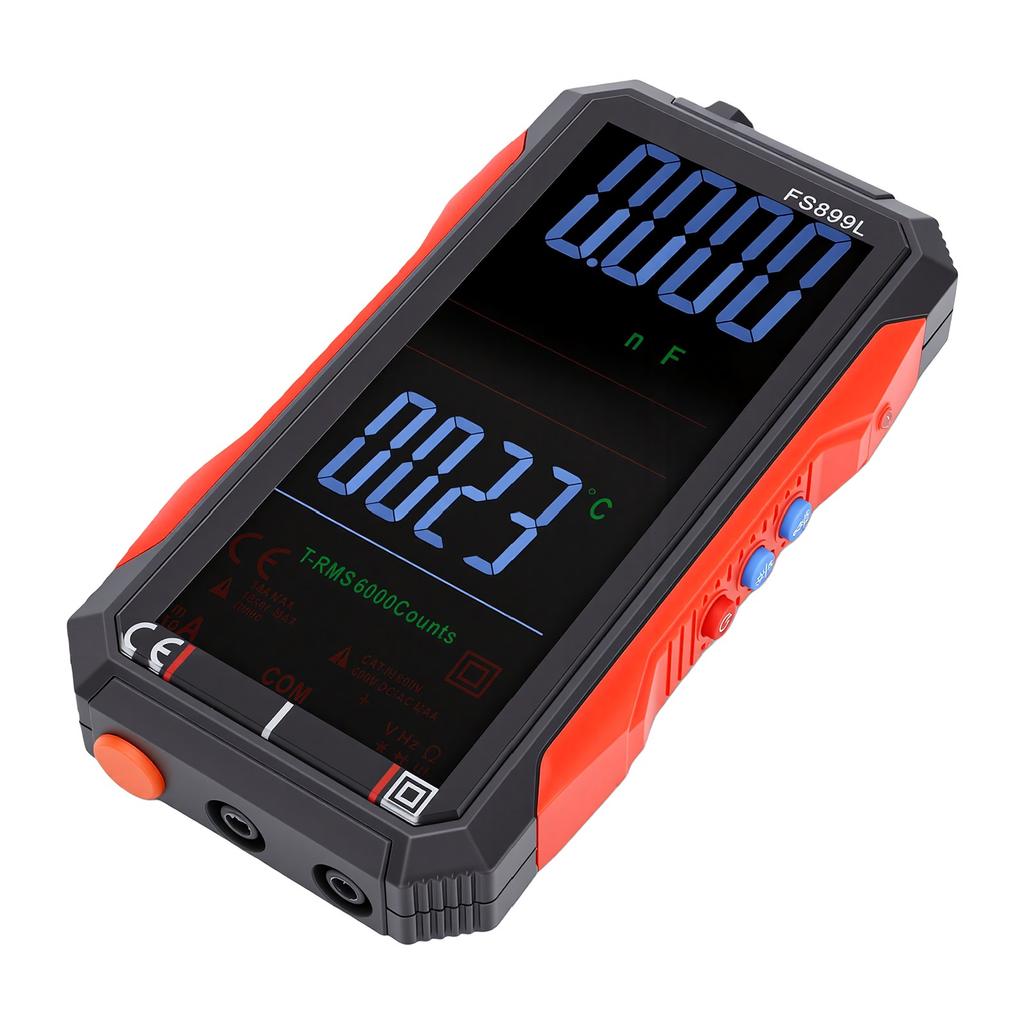 FS899L Digital Multimeter Color Screen Digital Multimeter USB Rechargeable Auto Ranging 6000 Counts True RMS Meter for