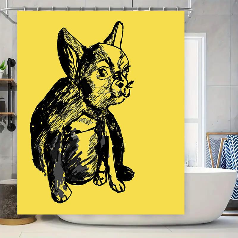 

Decorate Your Bath with Style: Charming Dog Yellow Shower Curtain for Bathroom Decorations Perfect Gift 90x180cm