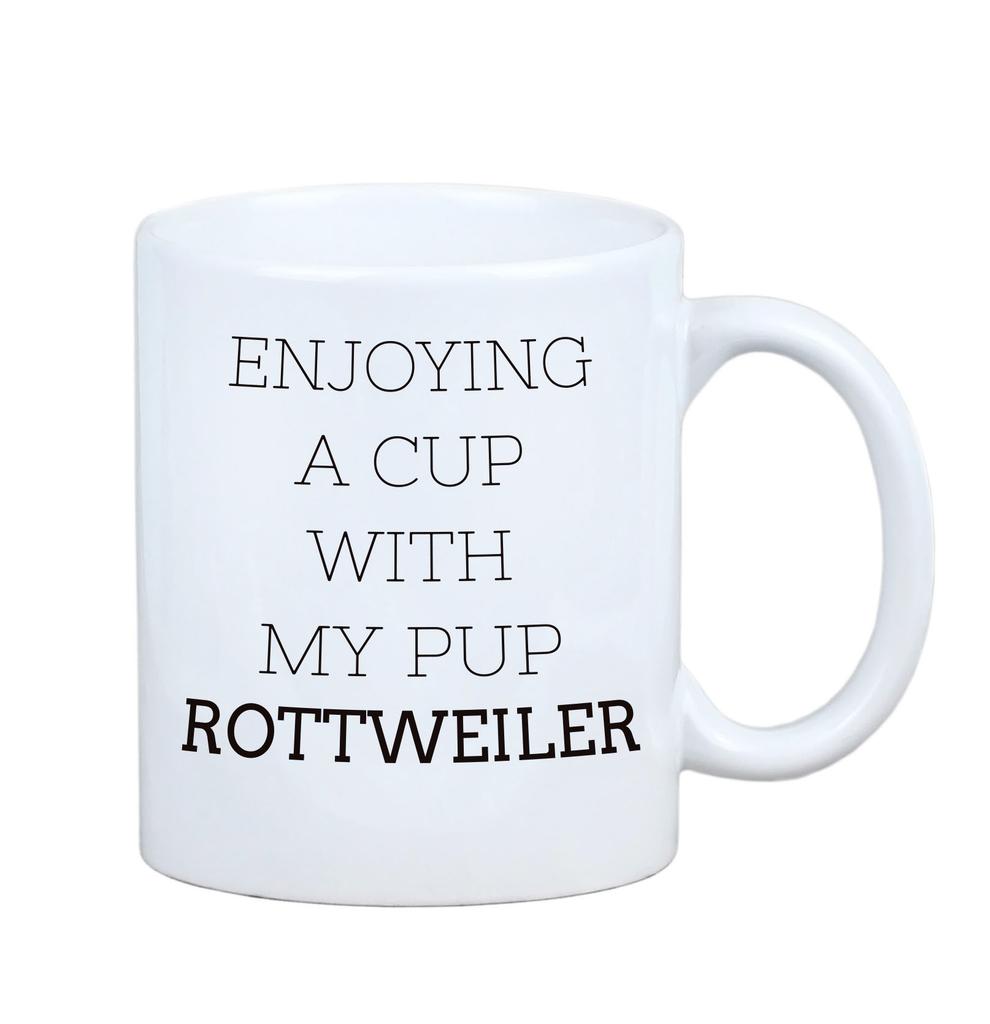 Rottweiler -Kubek Ze Zdjęciem I Napisem Geometryczny Pies Art-Dog