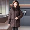 Xiaofu Women's Hooded Duck Down Jacket with Faux Fur Trim