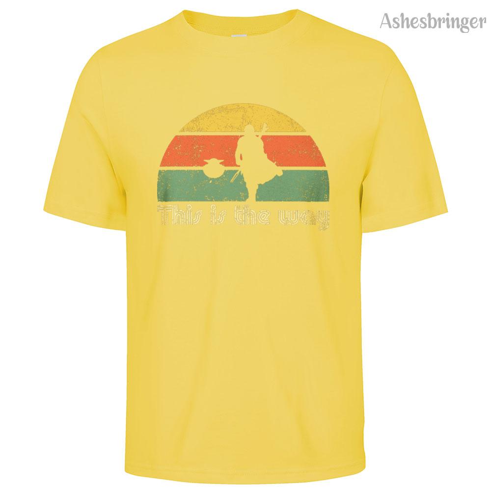 Vīriešu kokvilnas Jedi The Retro Way grafisks T-krekls, ielas ikdienas stila T-krekls vīriešiem un sievietēm