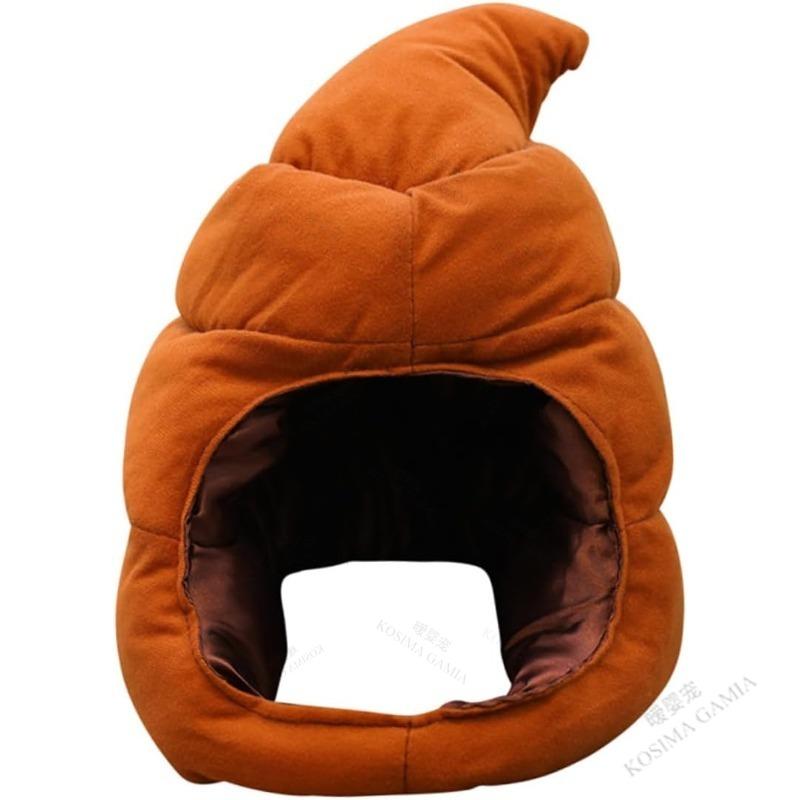 

Funny Poop Head Cover Winter Warm Sand Sculpture Photo Hat, Cute Quirky Funny Cartoon Oddball Poop Hat Ideal Funny Birthday Gift one size коричневий
