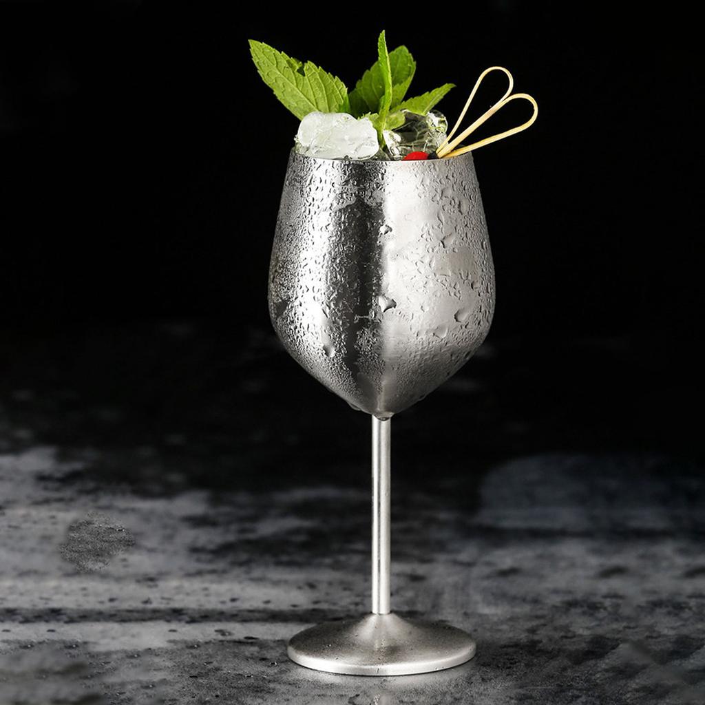 Metal Wine Goblet Stainless Steel Elegant High Hardness Widely Used Metal Wine Glass for Party Wedding Banquet