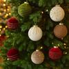 4pcs 8CM Velvet Christmas Balls Shatterproof Christmas Gifts Ball  Window Decoration
