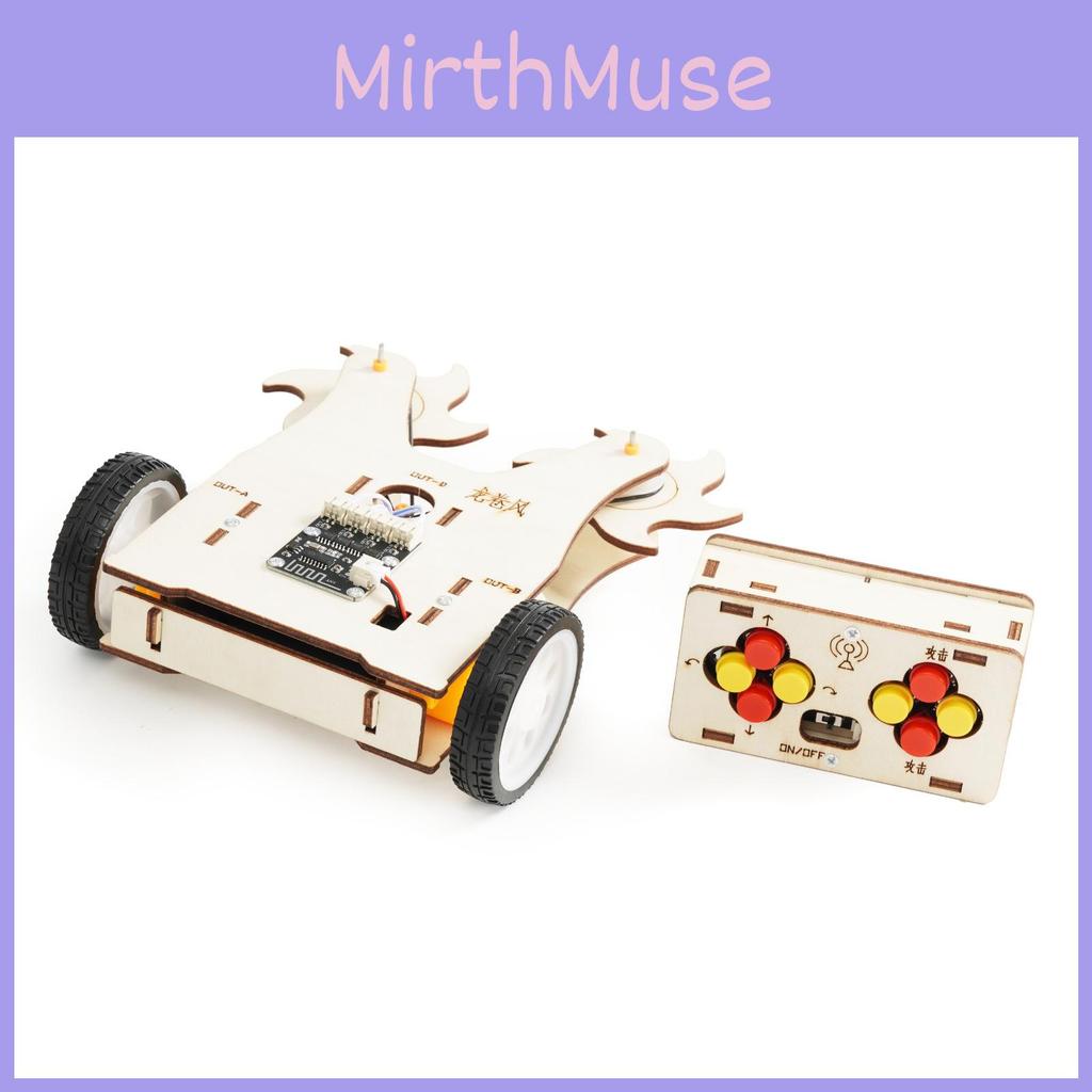 Wooden Remote Control Battle Tank With Sawtooth For Science Diy Kids