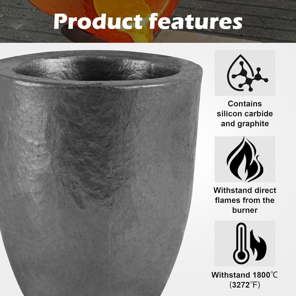 High Temperature Clay Furnace Cup Black Clay Crucibles Aluminum Gold Silver Copper Brass