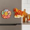 3D New Year Magnetic Sticker God of Wealth Lucky Magnetic Sticker Home Decoration