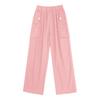 Kids Girls Stylish Clothing Elastic Waistband Cargo Wide Leg Long Pants for Daily Wear