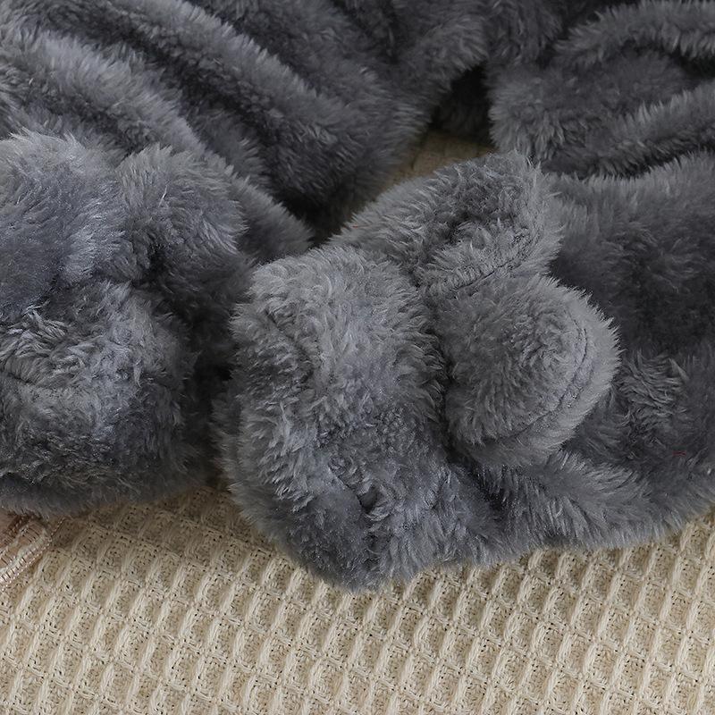 Höst och Vinter Nya Baby Plysch Klätterkläder Baby Varma och Tjocka Tecknad Hund Kanin Söta Bomullskläder för 0-2 År