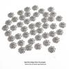 Handmade Antique Silver Flower Spacer Beads for DIY Bracelets & Hair Accessories