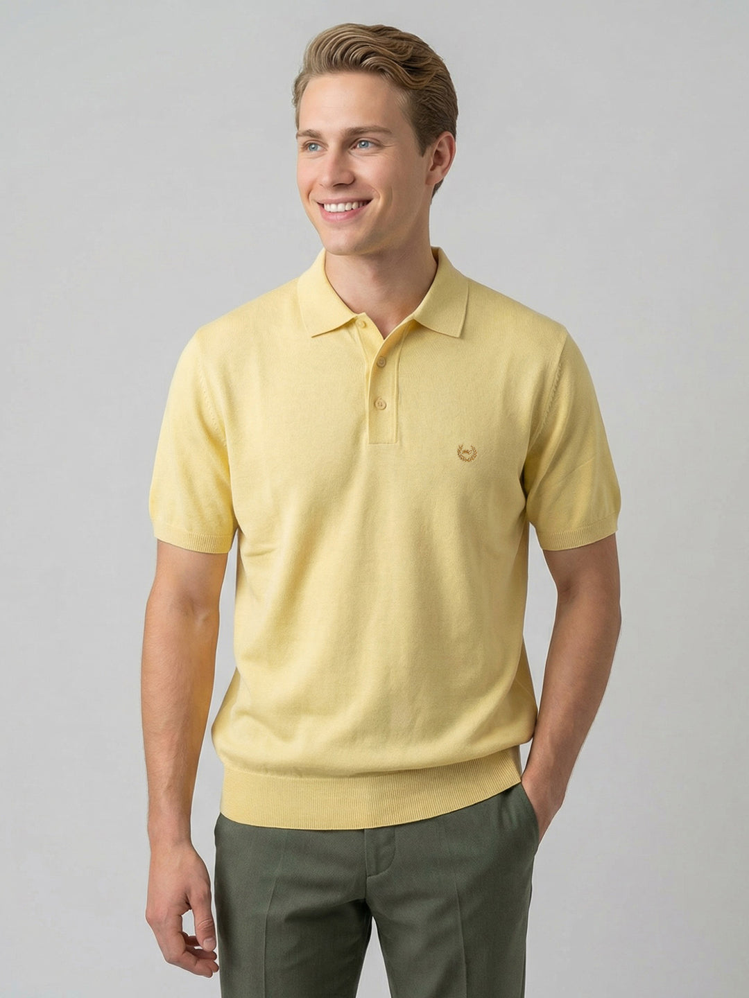 Monte Carlo Men Smart Fit Yellow Tshirt S жёлтый