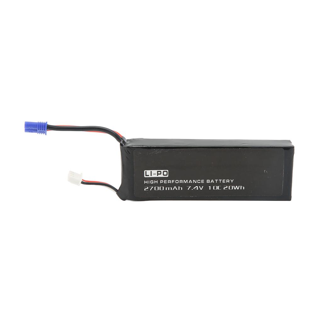 7.4V Lipo Battery Black 10C 2700mAh Female EC2 Plug Stable Accurate RC Drone Lipo Battery for