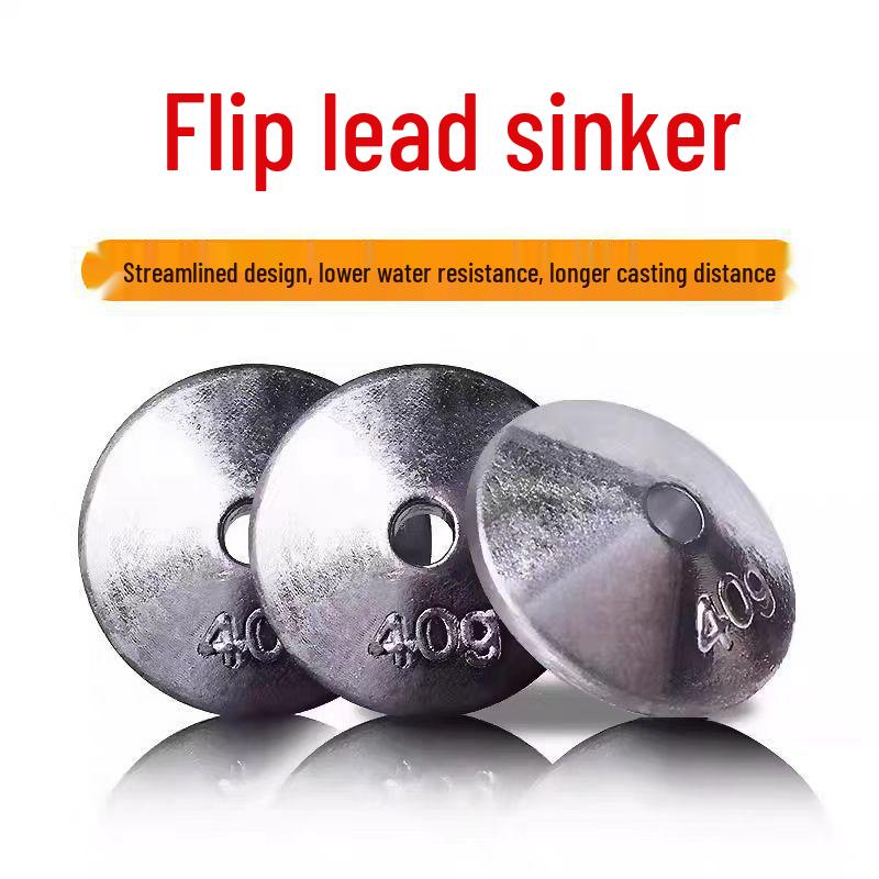 Hollow Bean Cake Lead Sinker with High-Quality Flip Hook and Hat-Shaped Design