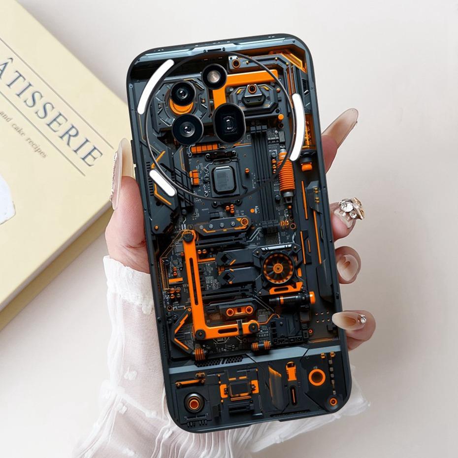 Fashion Painting Phone Case For Nothing Phone (3a) Pro Black Silicone Soft Cover For Nothing Phone3a 3a Pro Cases Bumpers