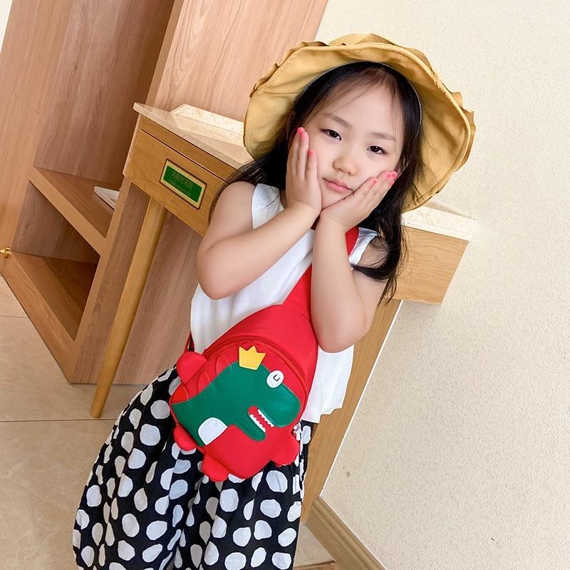 Cute Little Dinosaur Breast Bag Wholesale Internet Celebrity Children's Mini Shoulder Messenger Bag Cartoon Change Accessories Bag