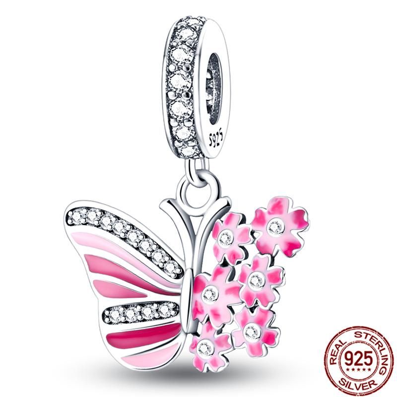 Fit Charms Fororiginal Bracelets 100%Copper Luminous Butterfly Series Beads Diy Jewelry Making For Women Gift