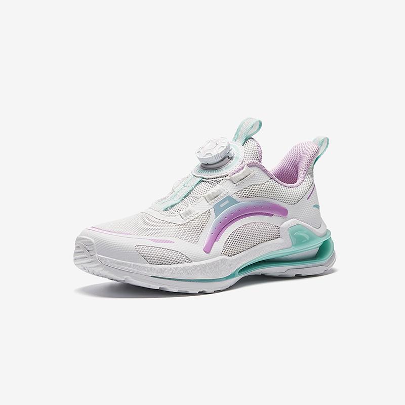 Anta Kids Stubborn Core 2.0 Wear-Resistant Low-Top Running Shoes Kids Running Shoes White Purple Green 322335502H-3