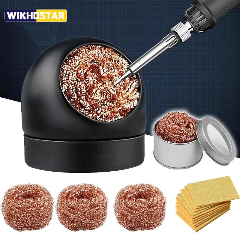 Desoldering Cleaning Ball Soldering Iron Mesh Filter Cleaning Nozzle Tip Copper Wire Cleaner Ball Metal Dross Box Clean Ball