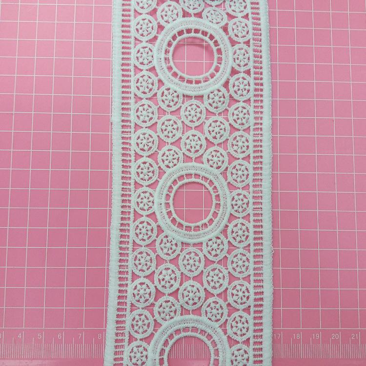 Water-Soluble Milk Silk Lace Embroidery Barcode, Hollow Embroidery Lace Clothing Accessories Lace Edging Handmade Pattern