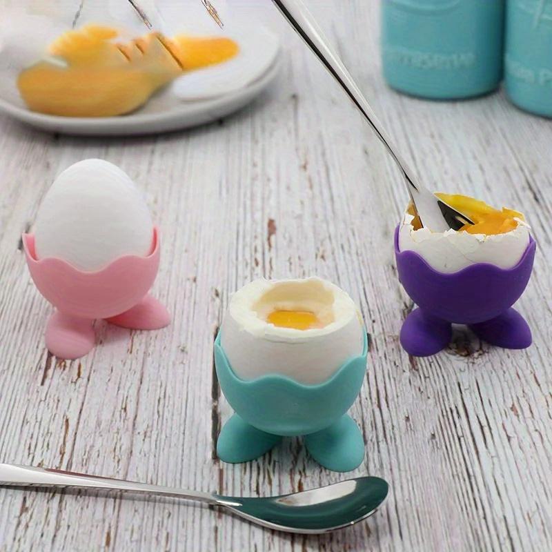 Silicone Egg Cups 3pcs | Multi-Color Soft Silicone Egg Holders for Kitchen Use | Durable, Flexible & Non-Slip Design | Ideal for Boiled Eggs