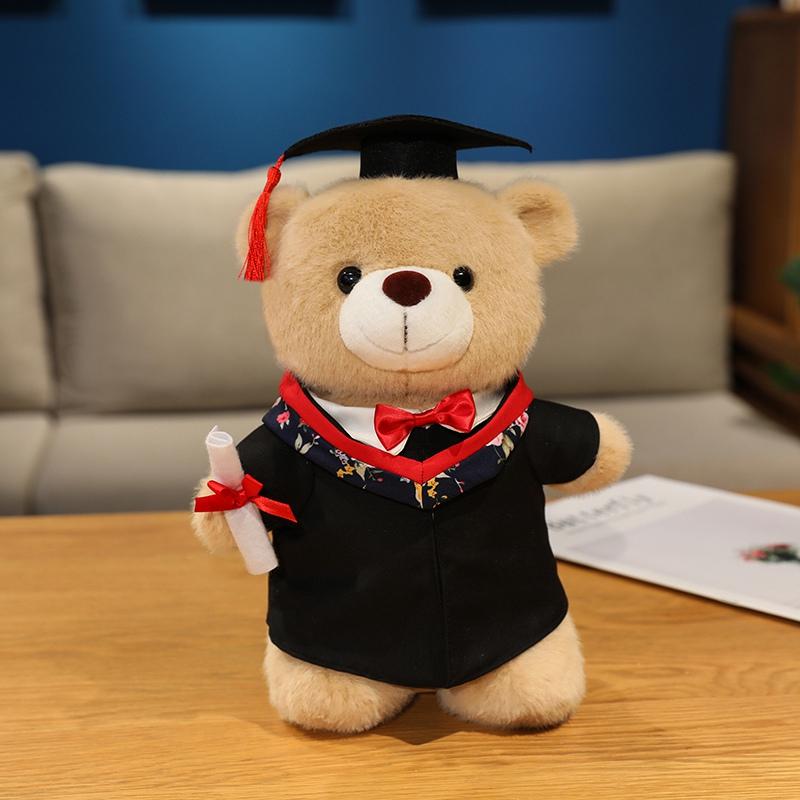 30cm Cartoon Cosplay Plüschbär-Puppe Professioneller Arzt Krankenschwester Abschlussbär Plüschtier Heimdekoration Geschenk für Jungen und Mädchen