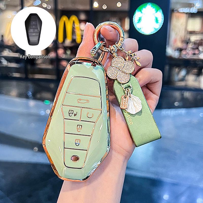 Luxury Key Case for GAC AION V Z03 - Fashionable Buckle Shell Car Accessory