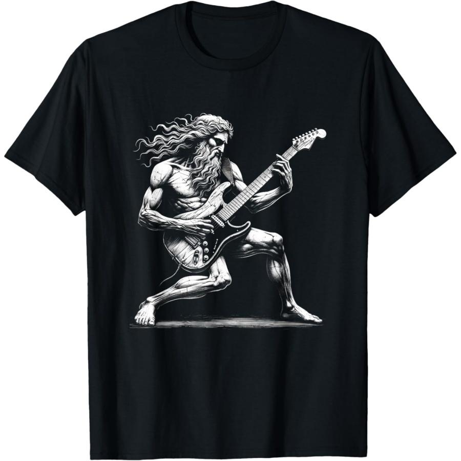

Leonardo Davinci Vitruvian Jesus Playing Guitar T-Shirt XXXXXL