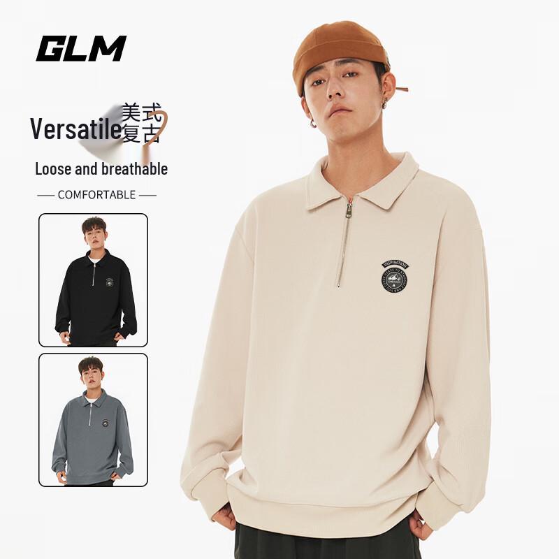 

GLM Men s Retro Half-Zip Polo Collar Sweatshirt 3XL