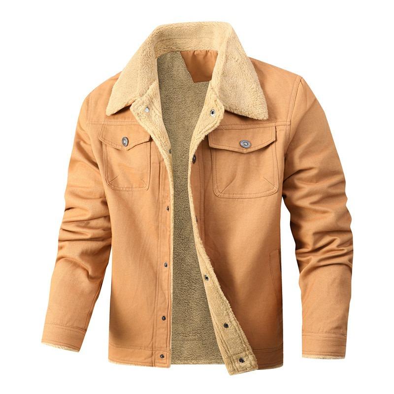 Men's Autumn Jacket, Youth Plus Size Casual Plus Velvet Jacket, Men's Overalls