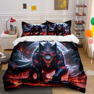 Inferno Wolf's Celestial Dance Bedding Sets Duvet Covers Pillowcases(1* Duvet Cover 2* Pillowcases Without Duvet Insert)
