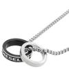 Diesel Double Ring Necklace Pendant DX1168040 [Used]