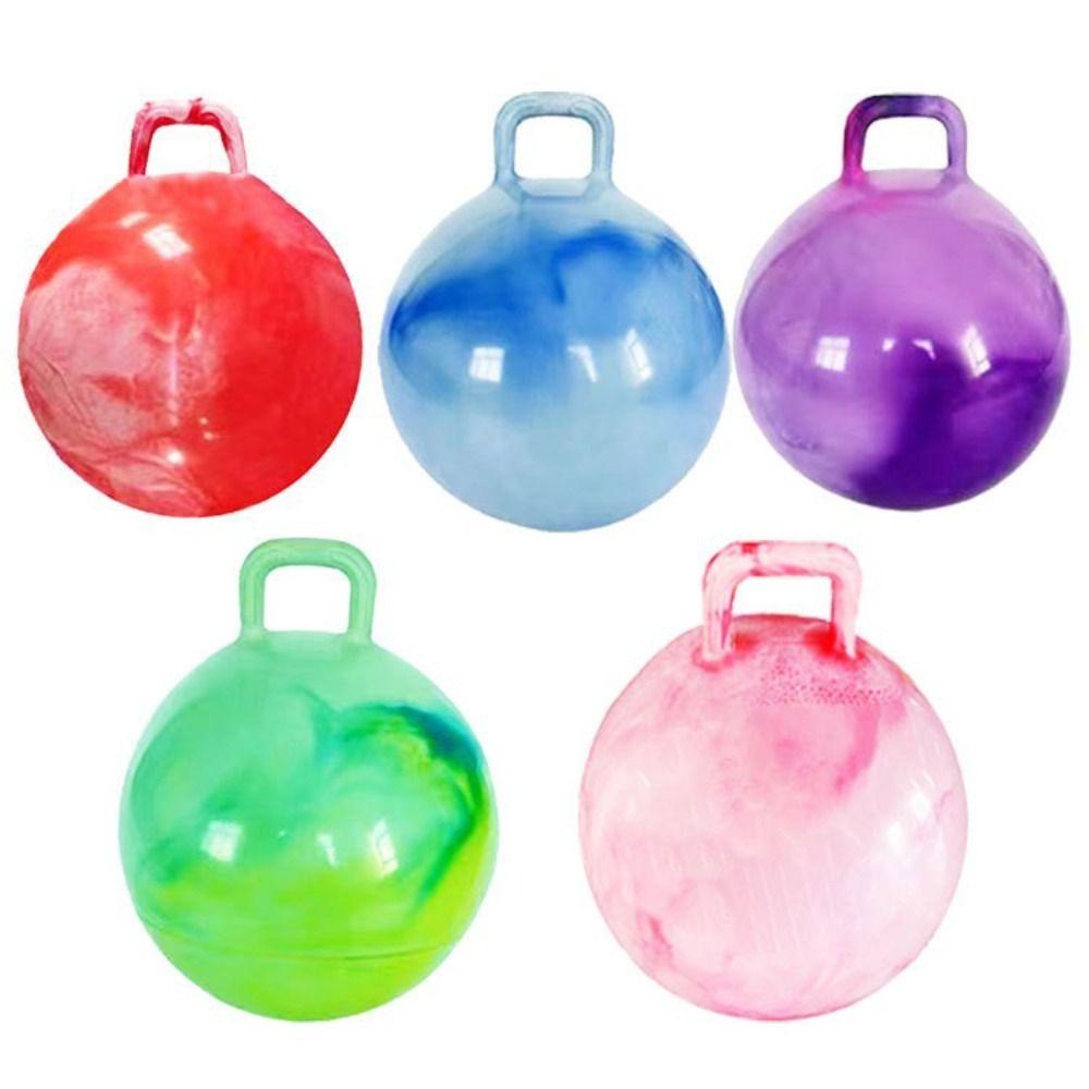 Inflatable Bouncing Ball With Handle Jumping Ball Outdoor Fun Hopper Ball  Children Gift