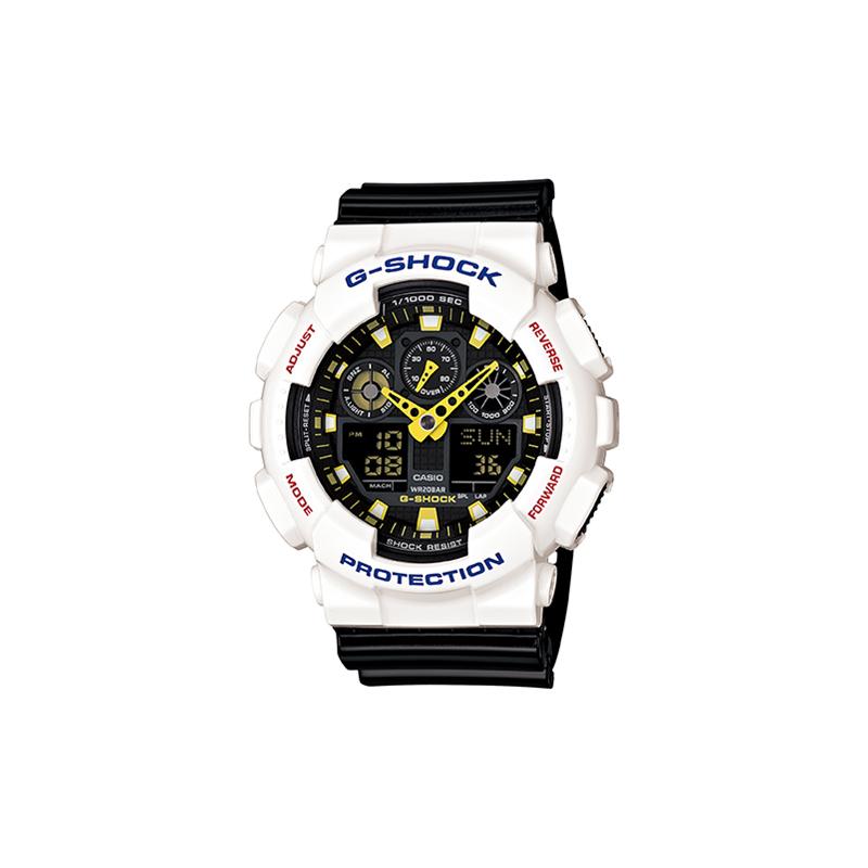 

Casio LCD/Pointer Dual Display Series G-SHOCK Series Fashionable Classic Automatic LED Lighting Sports Waterproof, Shockproof and GA-100CS-7 чорний
