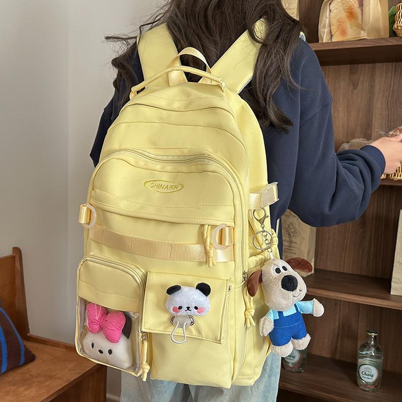 School Bag Children Elementary School Girls Junior High School High School College Students Cute Letter Backpack