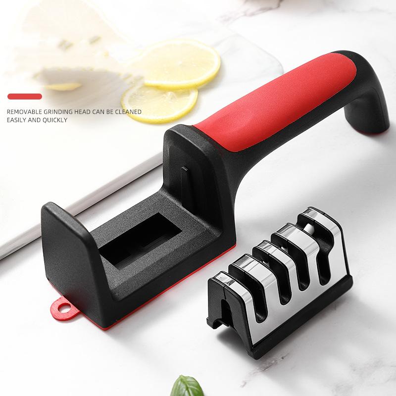 3/4 Segment Knife Sharpener Kitchen Professional Knife Sharpener Handheld Multifunctional Sharpening Stone Manual Knife Sharpene